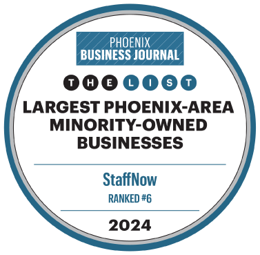 StaffNow receives Phoenix Business Journal's "Largest Phoenix-Area Minority Owned Businesses" award in 2024